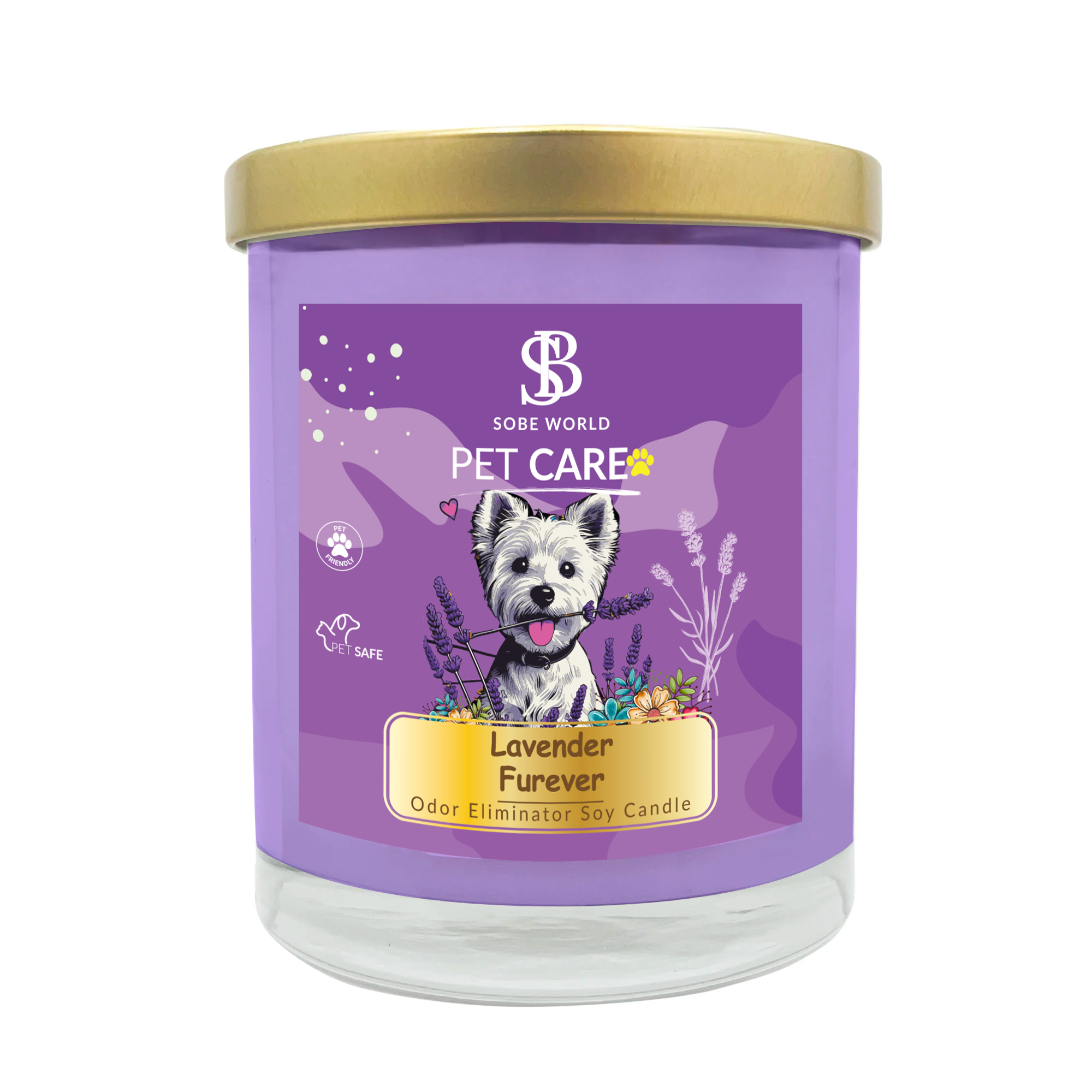 LAVENDER FUREVER   | Odor Eliminator Soy Candle - The SOBE World Co.