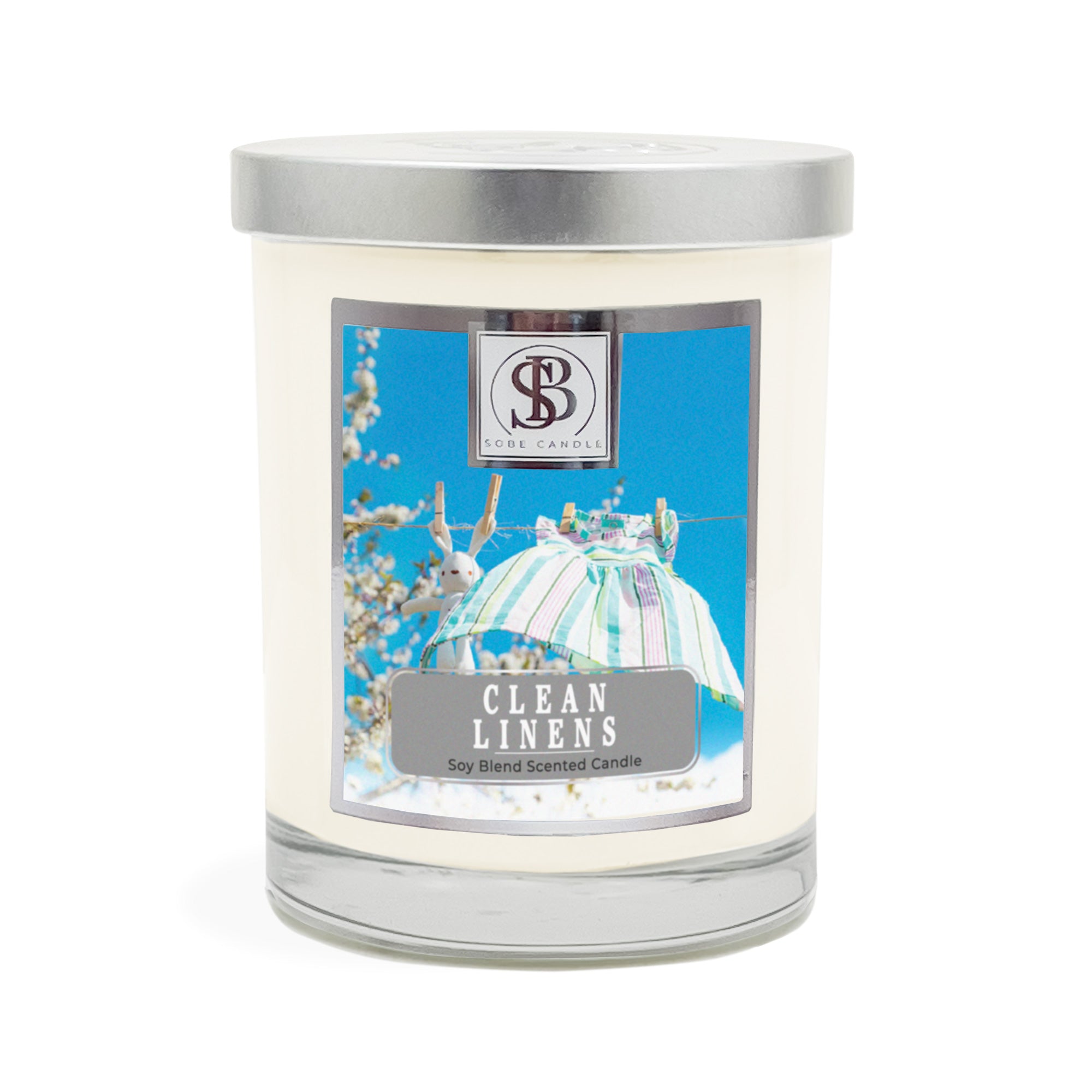 CLEAN LINENS | Soy Scented Candle 11 oz - The SOBE World Co.