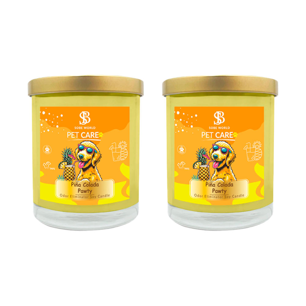 PIÑA COLADA PAWTY  | Odor Eliminator Soy Candle - The SOBE World Co.