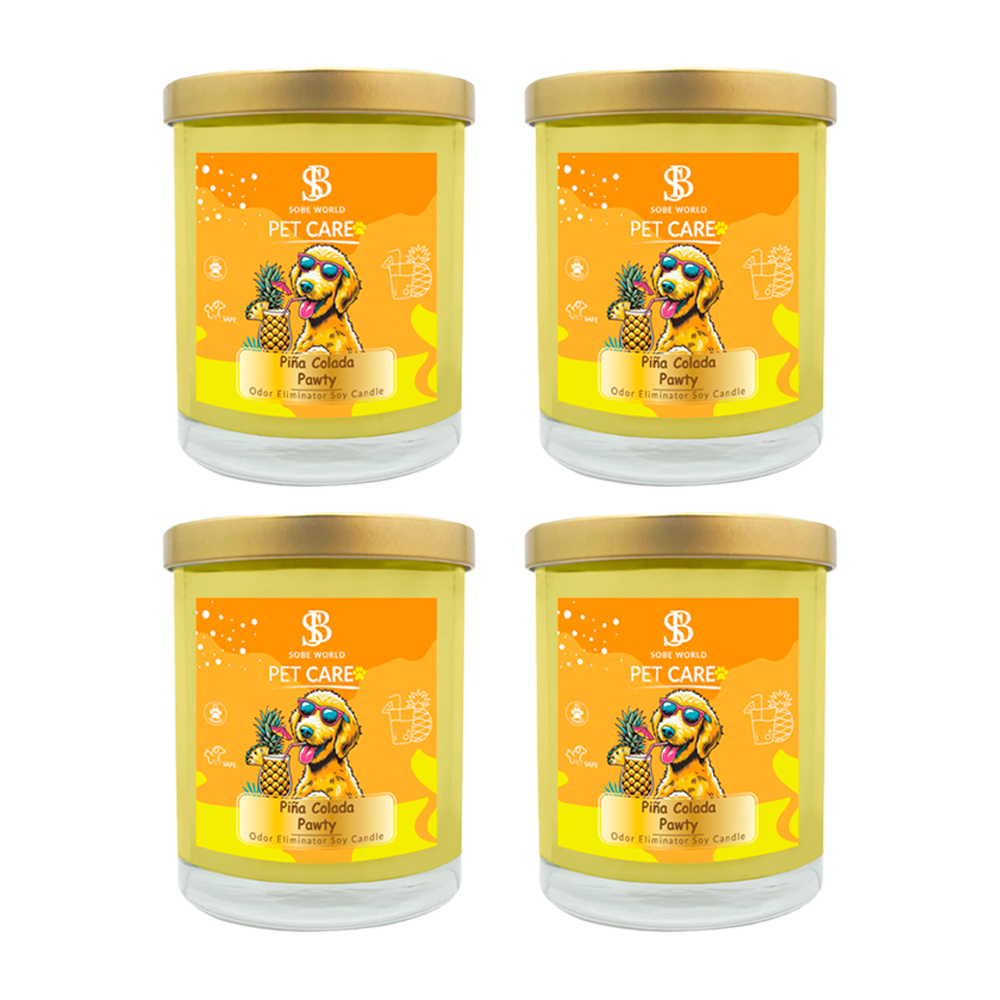 PIÑA COLADA PAWTY  | Odor Eliminator Soy Candle - The SOBE World Co.
